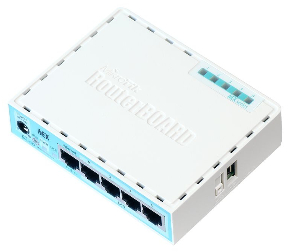 Mikrotik RB750GR3 router Gigabit Ethernet Turquesa, Blanco