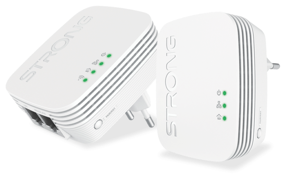 Strong POWERLWF600DUOMINI adaptador de red PowerLine 600 Mbit/s Ethernet Wifi Blanco 2 pieza(s)