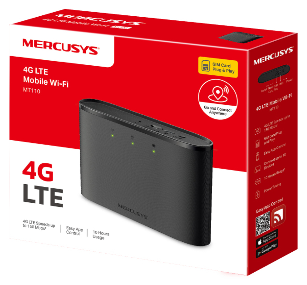 Mercusys MT110 router de telefonía/puerta de enlace/módem Router de red móvil