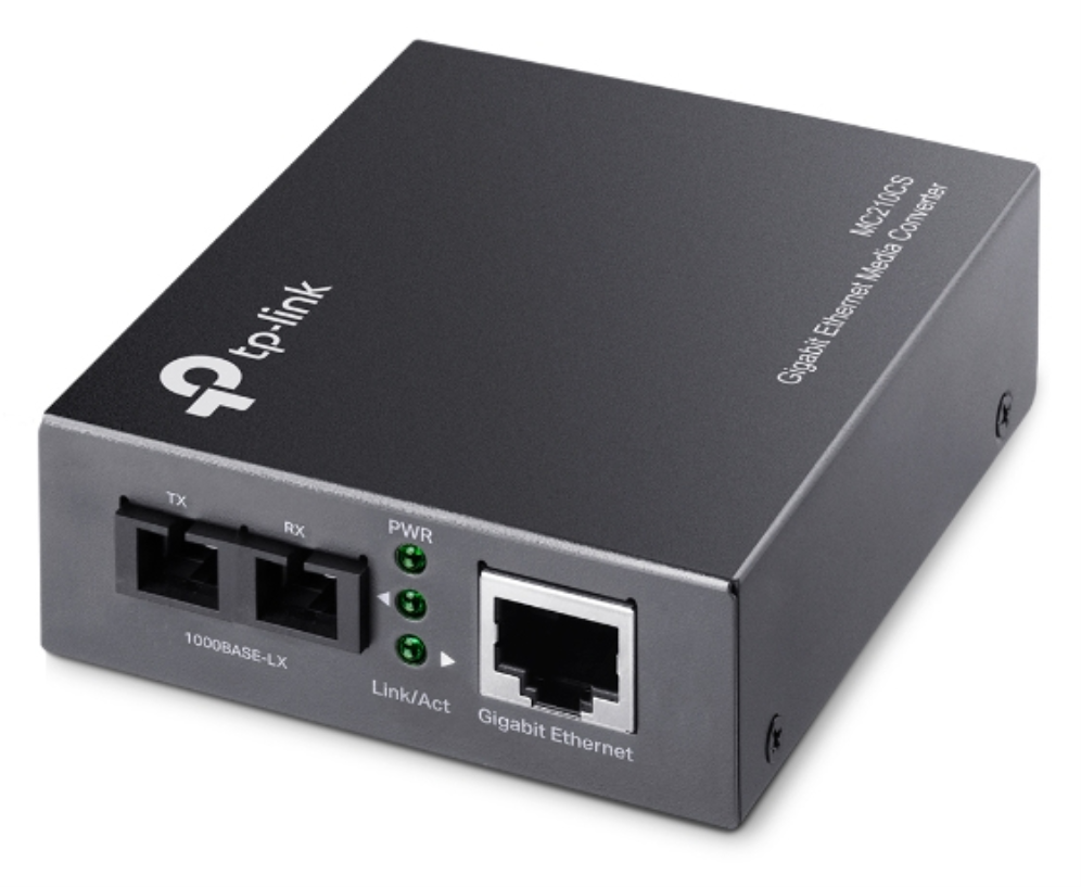 TP-Link MC210CS convertidor de medio 1000 Mbit/s 1310 nm Monomodo Negro