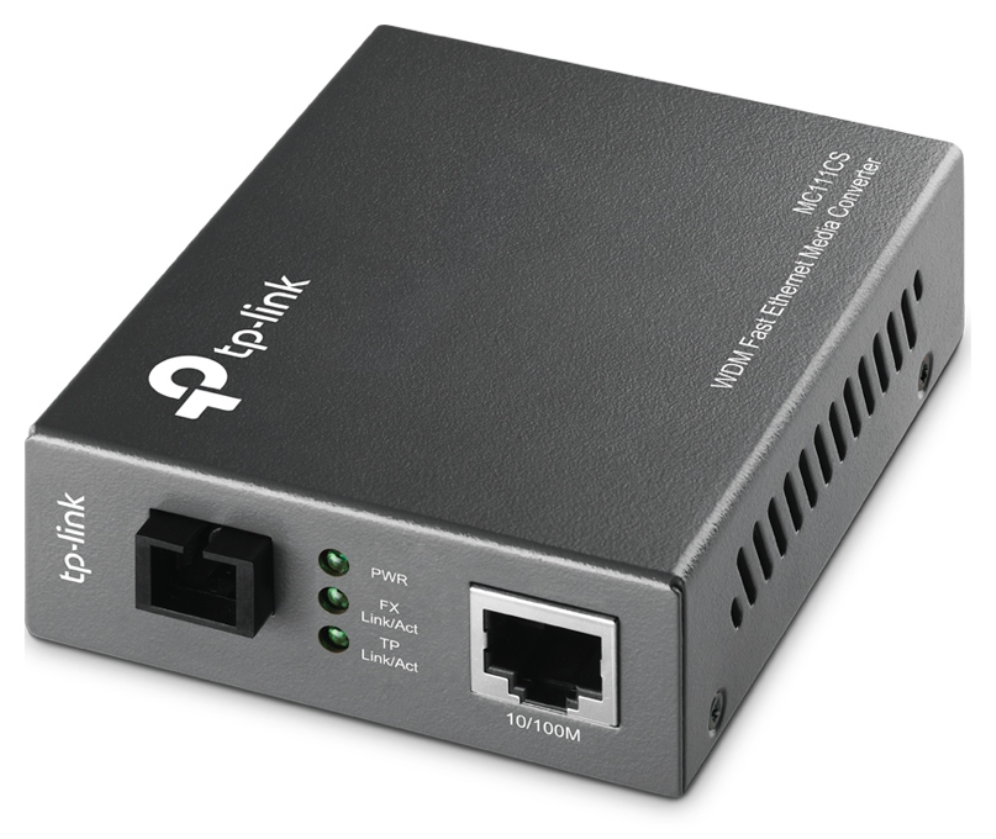 TP-Link MC111CS convertidor de medio 1000 Mbit/s 1550 nm Monomodo Negro