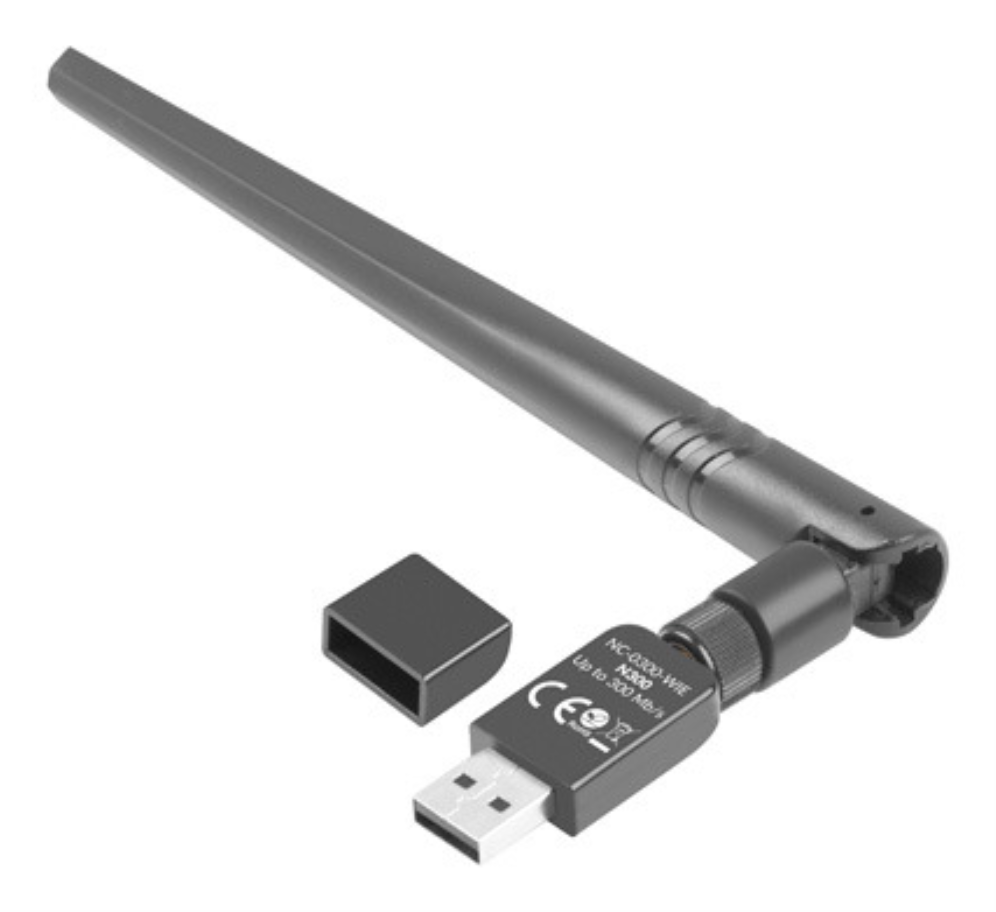 Lanberg NC-0300-WIE adaptador y tarjeta de red Ethernet / WLAN 2400 Mbit/s
