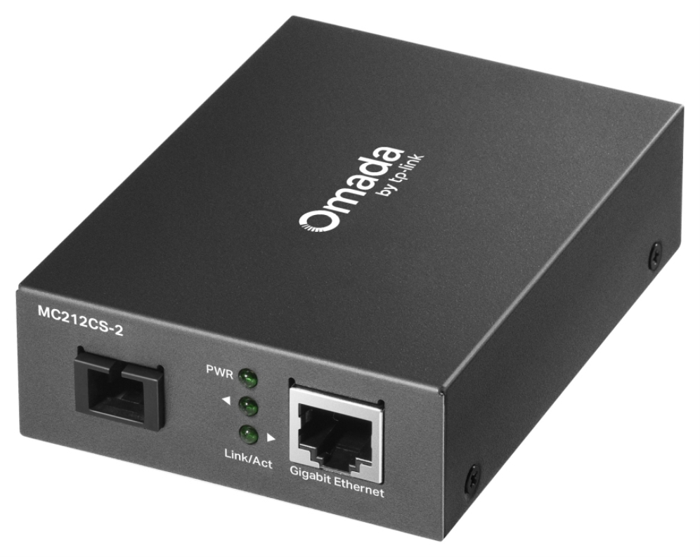 TP-Link Omada MC212CS-20 convertidor de medio 1000 Mbit/s 1550 nm Monomodo Negro