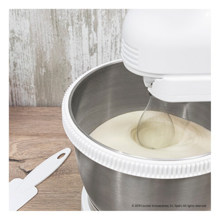 Cecotec PowerTwist 500 Steel Batidora de varillas 500 W Plata, Blanco