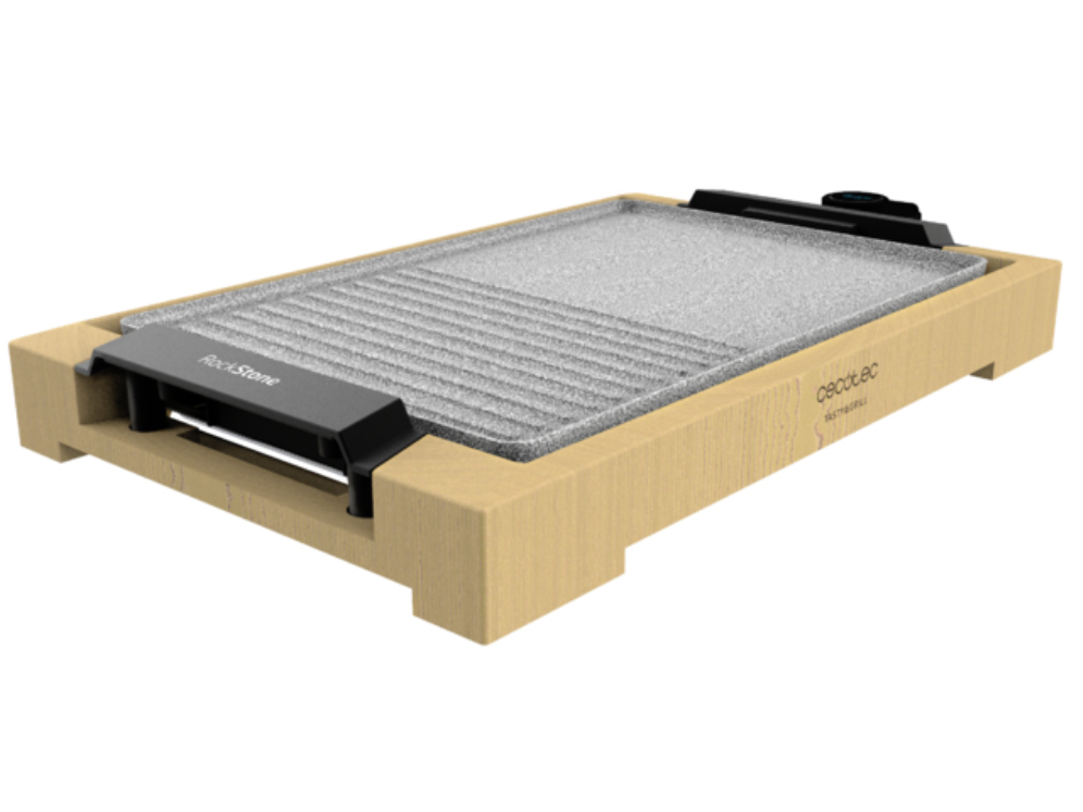 Cecotec 03091 plancha eléctrica Independiente 2000 W Gris, Madera