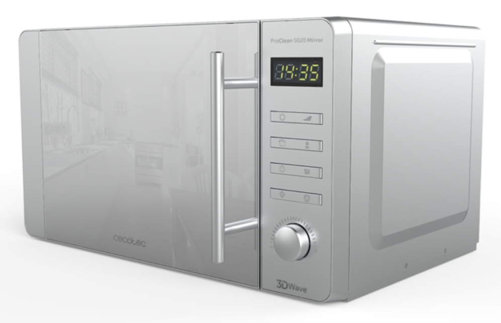 Cecotec 01532 microondas Plata Solo microondas Encimera 20 L 700 W