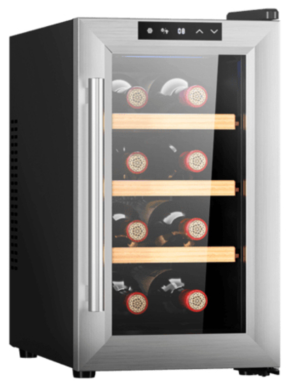 Cecotec 02708 enfriador de vino Nevera de vino termoeléctrico Independiente Acero inoxidable 8 botella(s)