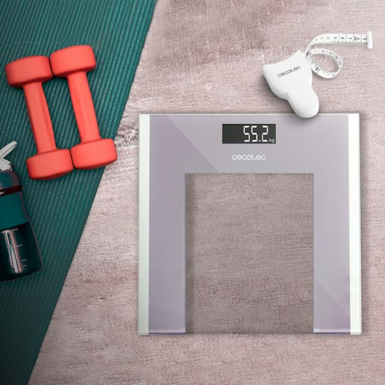 Cecotec Surface Precision Healthy Plaza Gris, Transparente, Blanco Báscula personal electrónica