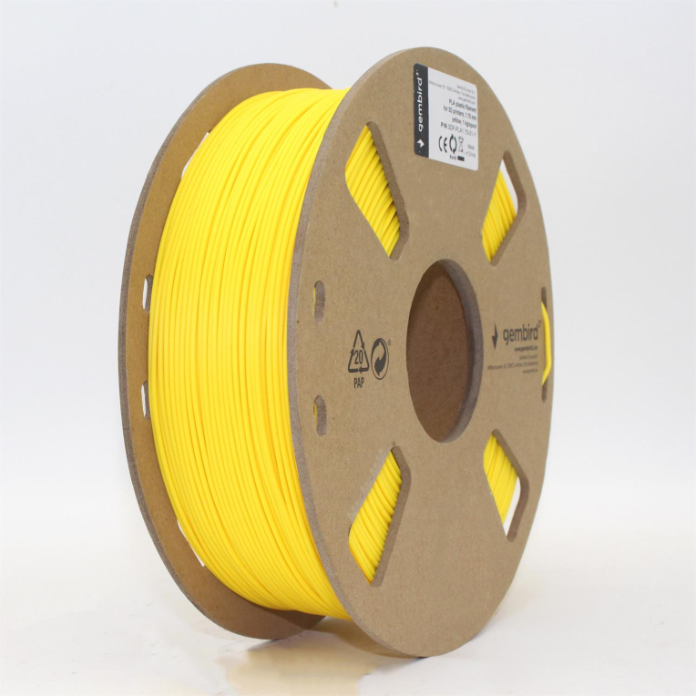 Gembird 3DP-PLA1.75-01-Y material de impresión 3d Ácido poliláctico (PLA) Amarillo 1,4 kg