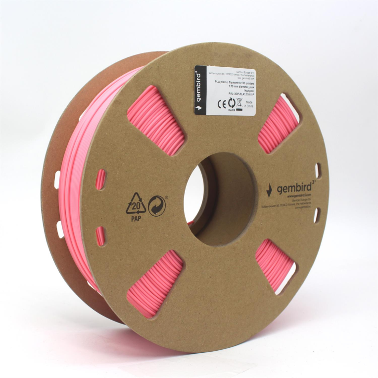 Gembird 3DP-PLA1.75-01-P material de impresión 3d Ácido poliláctico (PLA) Rosa 1,4 kg