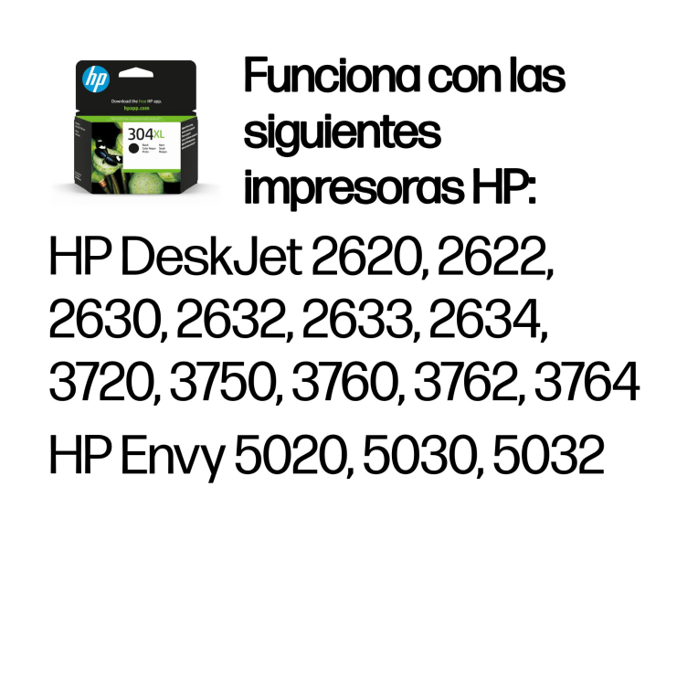 HP Cartucho de tinta Original 304XL negro