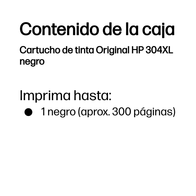 HP Cartucho de tinta Original 304XL negro