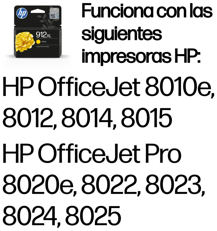 HP Cartucho de tinta Original 912XL amarillo de alta capacidad