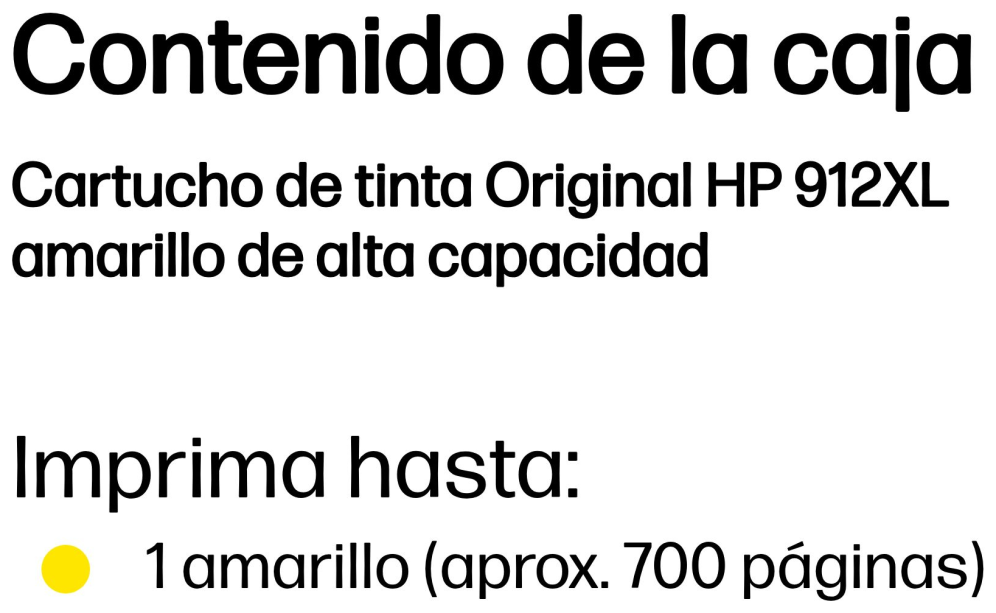 HP Cartucho de tinta Original 912XL amarillo de alta capacidad
