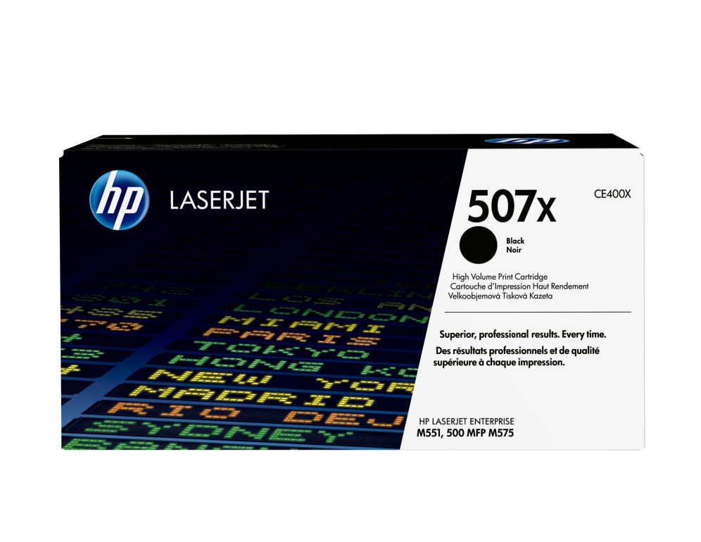 HP Cartucho de tóner original LaserJet 507X de alta capacidad negro