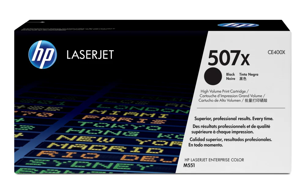 HP Cartucho de tóner original LaserJet 507X de alta capacidad negro