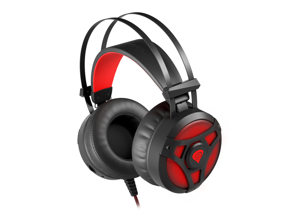 GENESIS Neon 360 Auriculares Alámbrico Diadema Juego Negro, Rojo