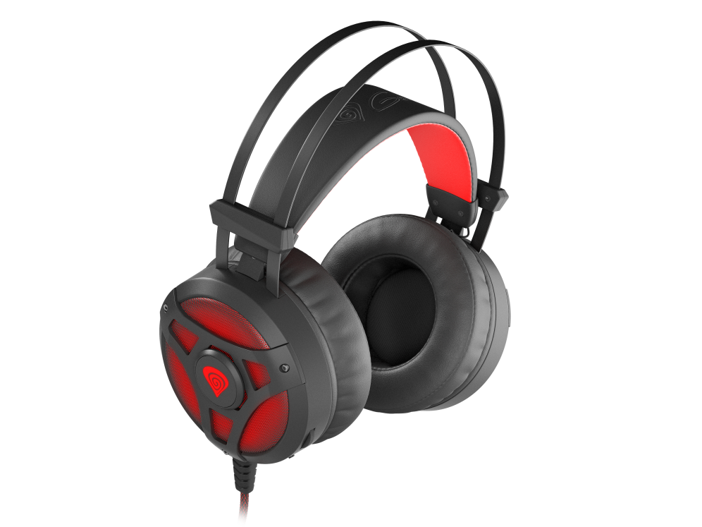 GENESIS Neon 360 Auriculares Alámbrico Diadema Juego Negro, Rojo