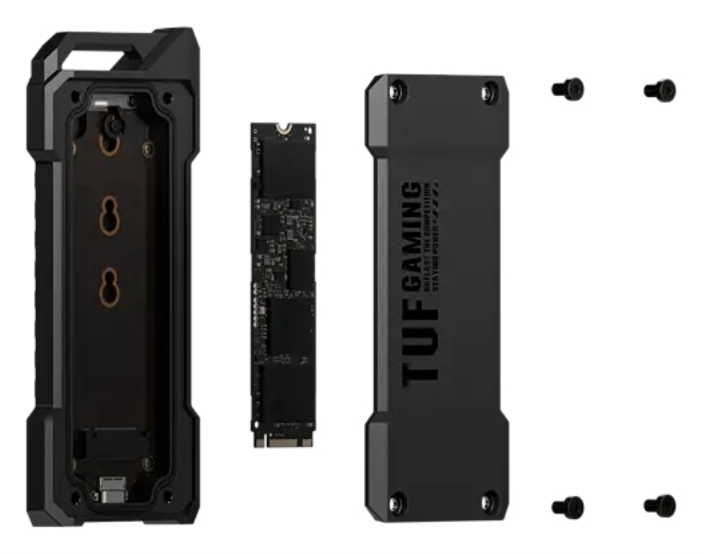 ASUS ESD-T1A/BLK/G/AS// Caja externa para unidad de estado sólido (SSD) Negro M.2