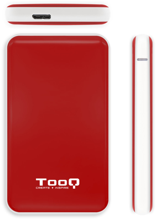 TooQ TQE-2528R caja para disco duro externo Caja externa para unidad de estado sólido (SSD) Rojo 2.5"
