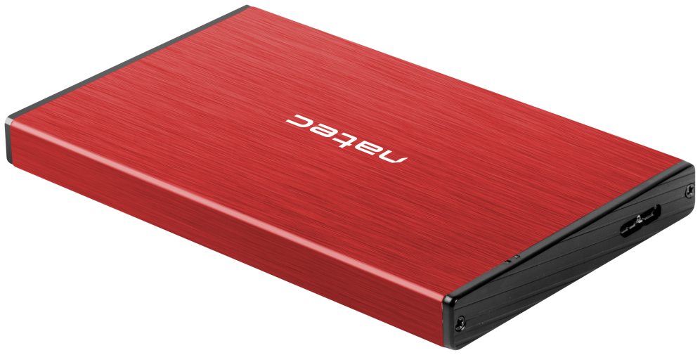 NATEC Rhino GO Carcasa de disco duro/SSD Rojo 2.5"