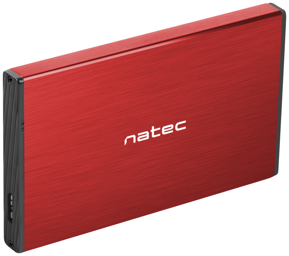 NATEC Rhino GO Carcasa de disco duro/SSD Rojo 2.5"