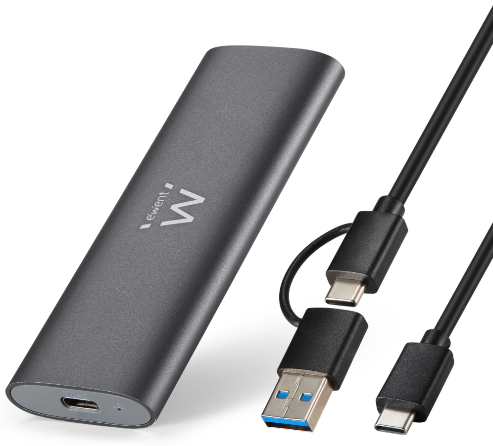 Ewent EW7060 caja para disco duro externo Caja externa para unidad de estado sólido (SSD) Gris Oscuro
