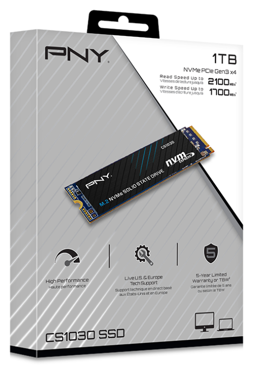 PNY CS1030 1 TB M.2 PCI Express 3.0 NVMe 3D NAND