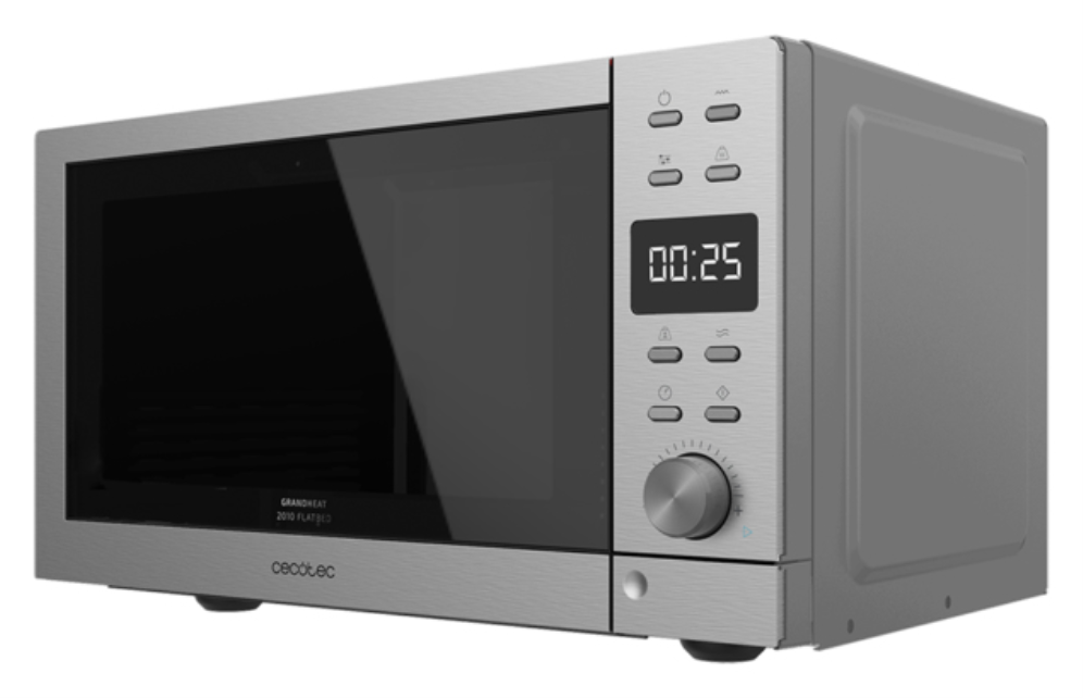 Cecotec 01399 microondas Negro, Acero Microondas con grill Encimera 20 L 700 W
