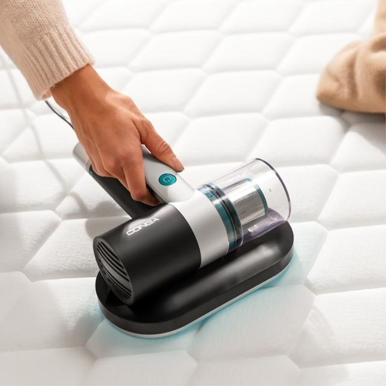 Cecotec Conga RockStar 3000 Mattress aspiradora de mano Negro, Plata, Turquesa Sin bolsa