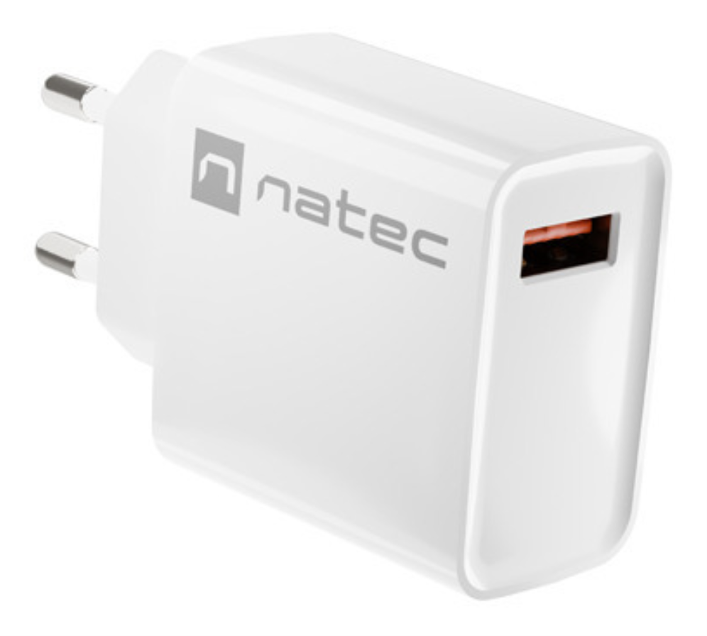 NATEC RIBERA Universal Blanco Corriente alterna Carga rápida Interior