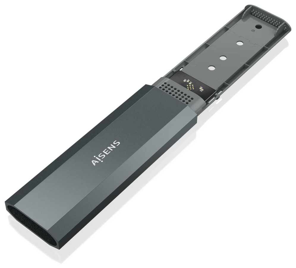 AISENS ASM2-029GR caja para disco duro externo Caja externa para unidad de estado sólido (SSD)