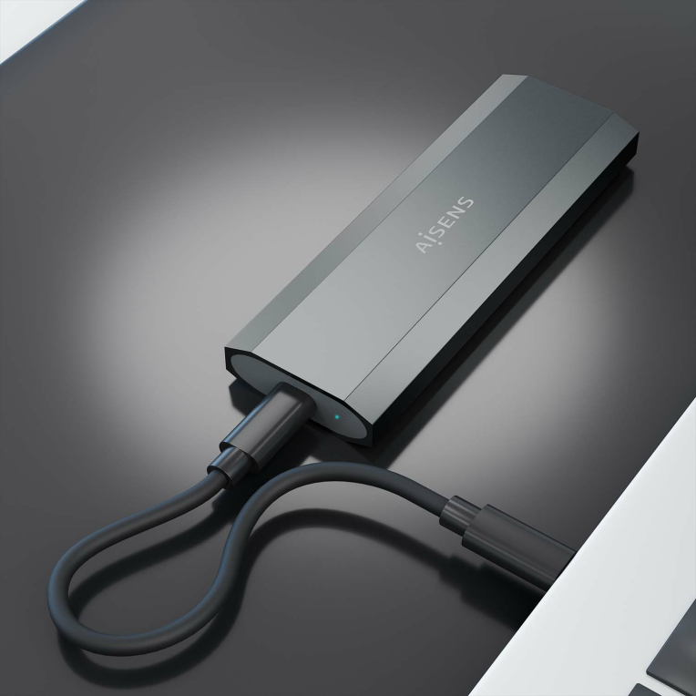 AISENS ASM2-029GR caja para disco duro externo Caja externa para unidad de estado sólido (SSD)