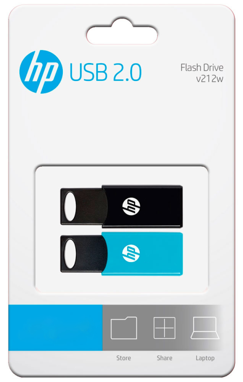 HP v212w unidad flash USB 64 GB USB tipo A 2.0 Negro, Azul