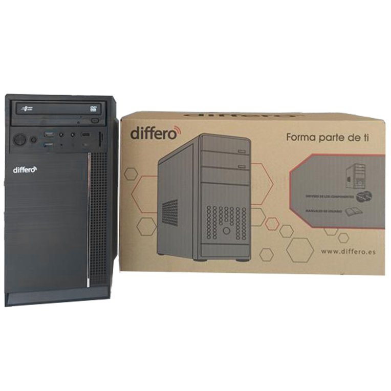 differo PC V15 I5 12400 16GB SSD 1TB NVME NO DVD HPA3 USB-C TRASERO