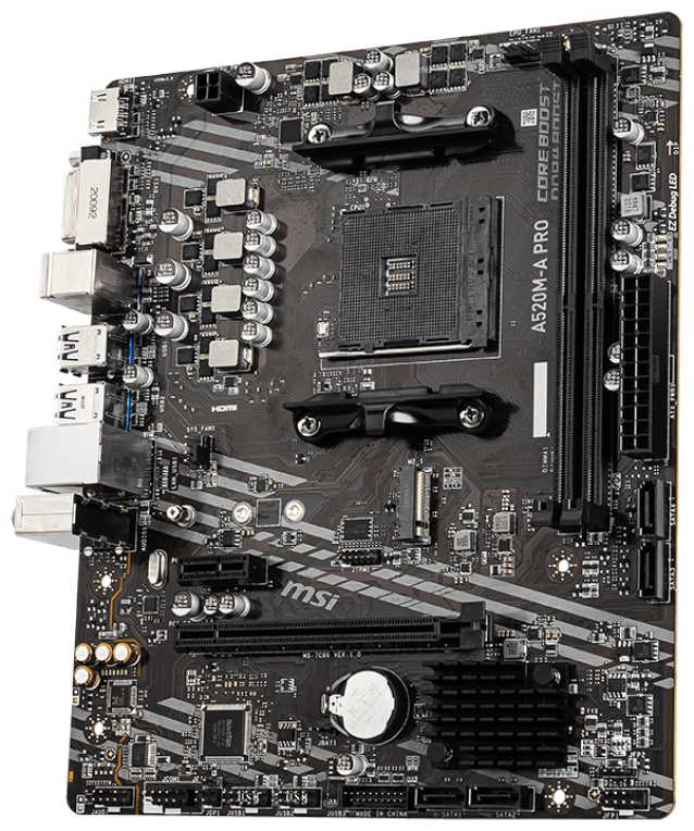 MSI A520M-A PRO placa base AMD A520 Zócalo AM4 micro ATX