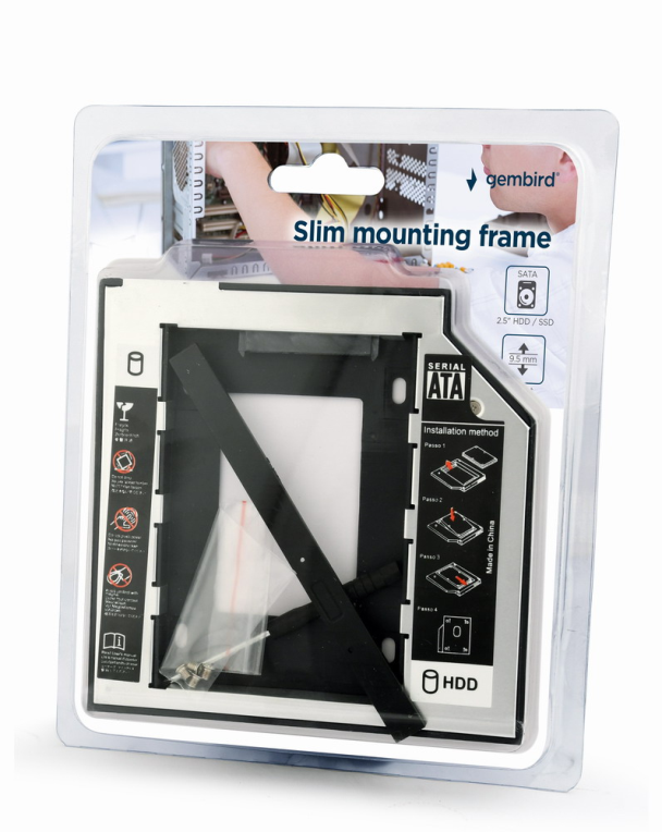 Gembird MF-95-01 panel bahía disco duro 13,3 cm (5.25") Panel de control