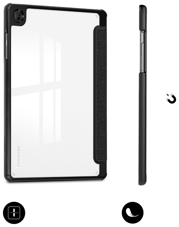 SUBBLIM Funda Tablet Shock Case Samsung Tab A11+ Negro 11" SmartCover magnético SlotPen
