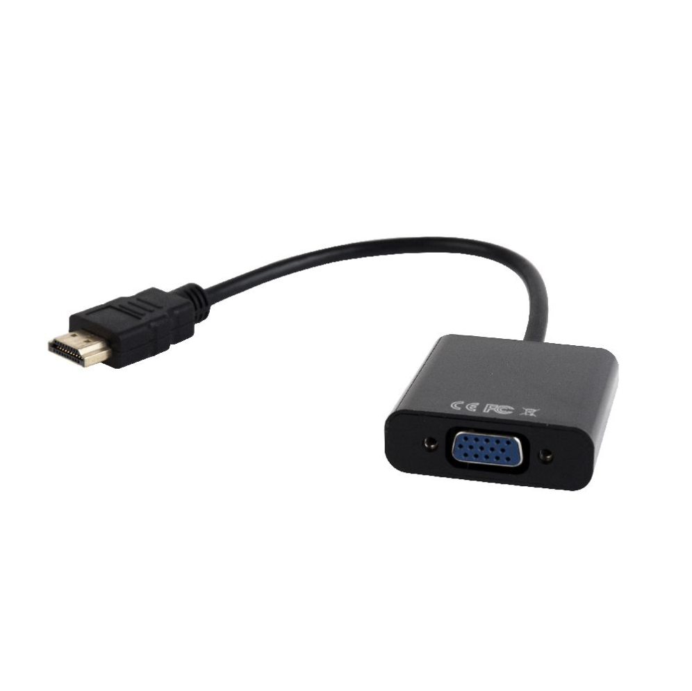 Gembird A-HDMI-VGA-03 adaptador de cable de vídeo 0,15 m HDMI tipo A (Estándar) VGA (D-Sub) Negro