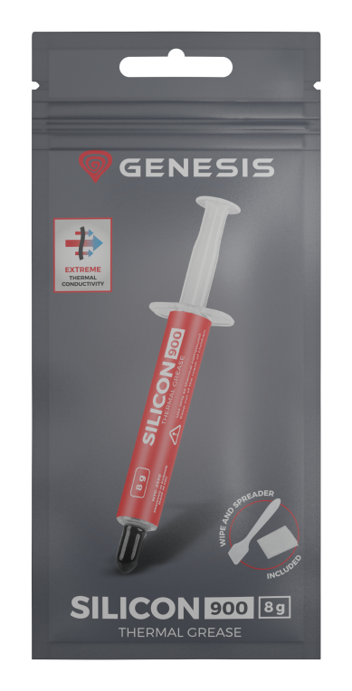 GENESIS Silicon 900 compuesto disipador de calor Pasta térmica 12,8 W/m·K 8 g