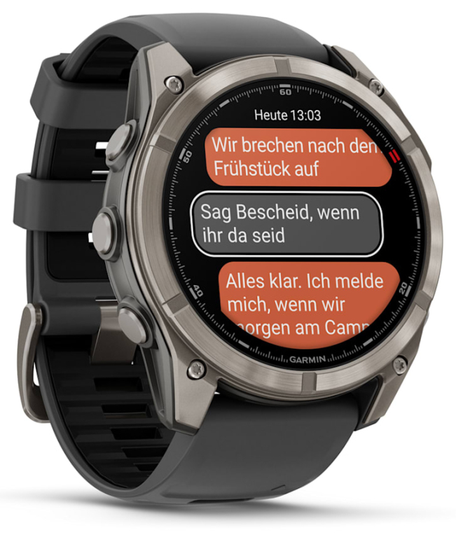 Garmin fenix 8 Pro 3,56 cm (1.4") AMOLED 51 mm Digital 454 x 454 Pixeles Pantalla táctil Grafito, Titanio Wifi GPS (satélite)
