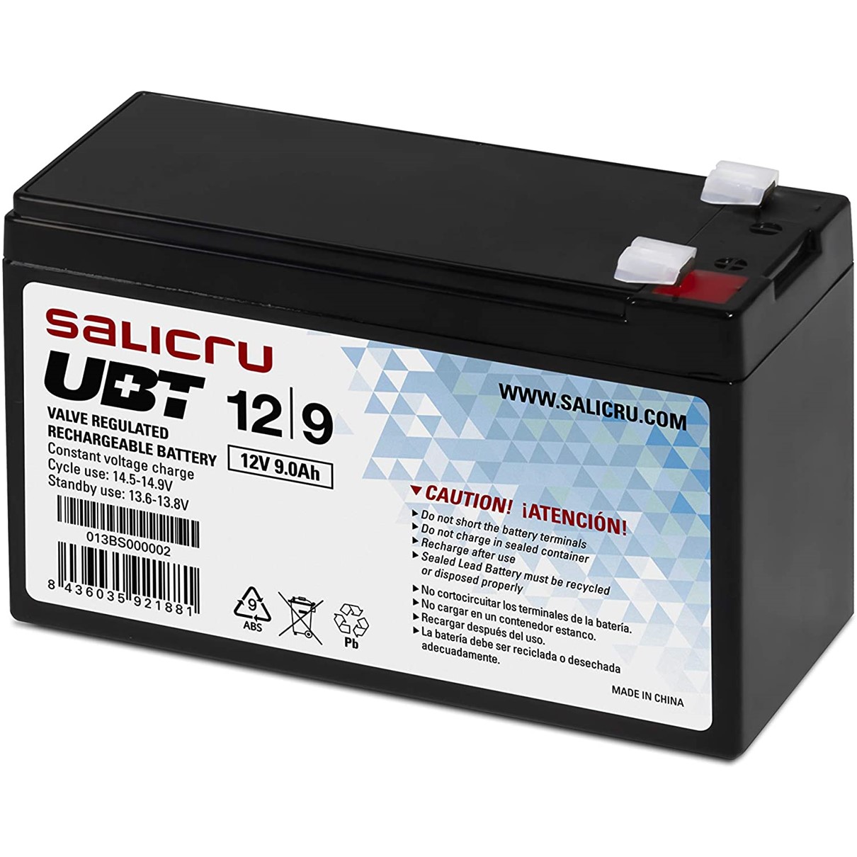 BATERIA AGM SALICRU COMPATIBLE PARA SAIS 9AH 12V