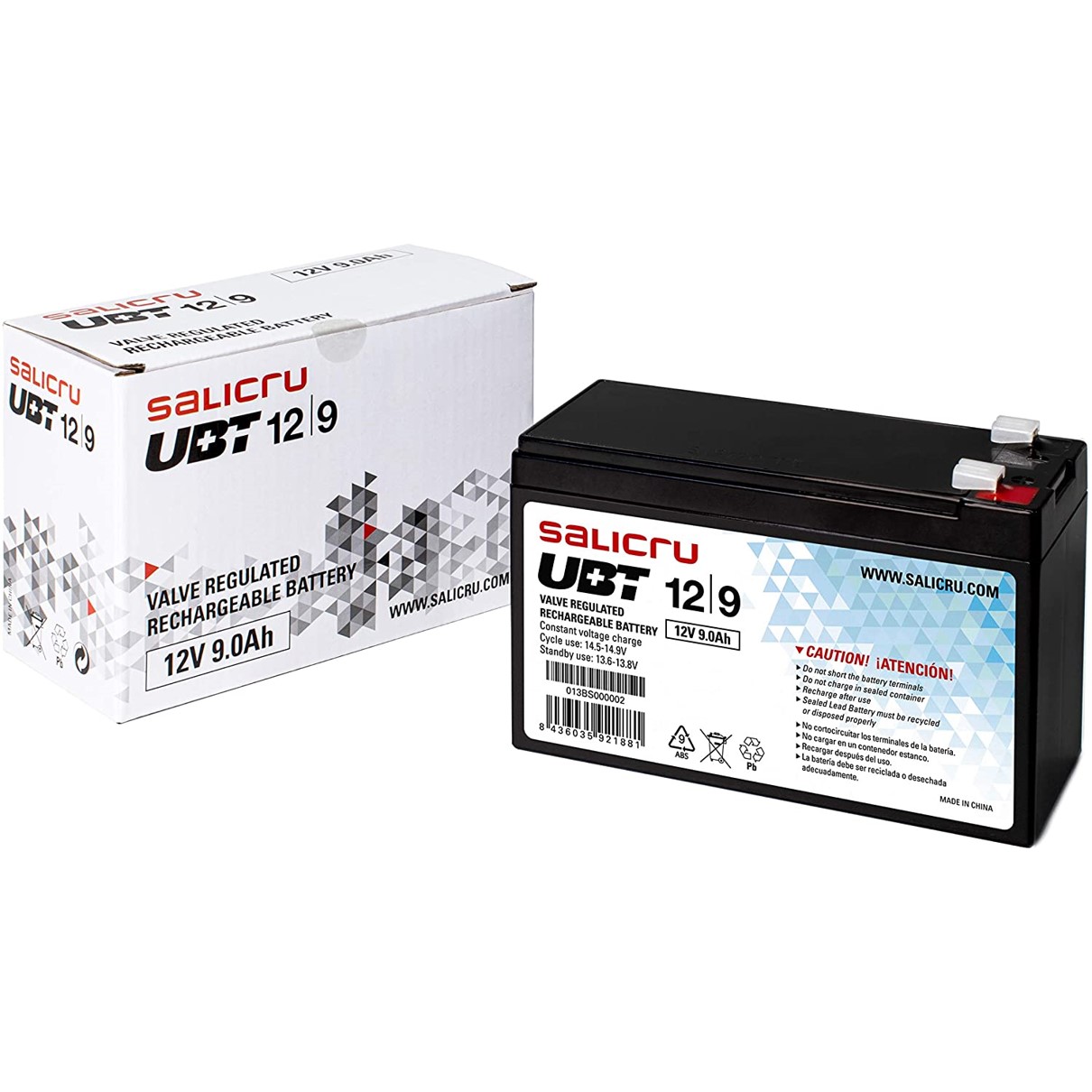 BATERIA AGM SALICRU COMPATIBLE PARA SAIS 9AH 12V