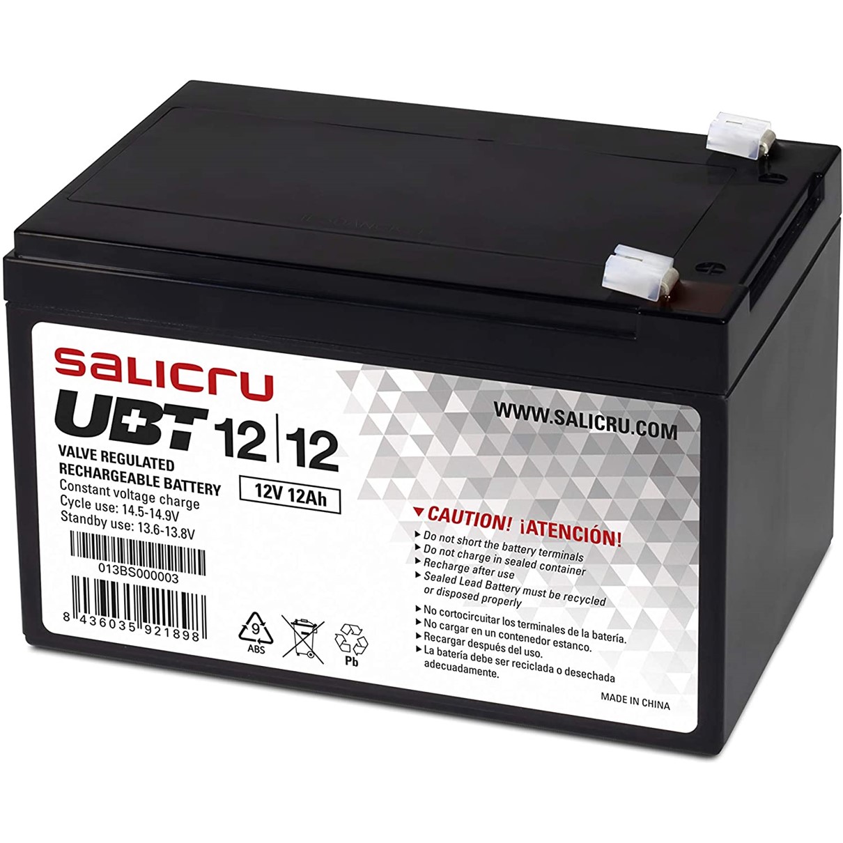 BATERIA AGM SALICRU COMPATIBLE PARA SAIS 12AH 12V