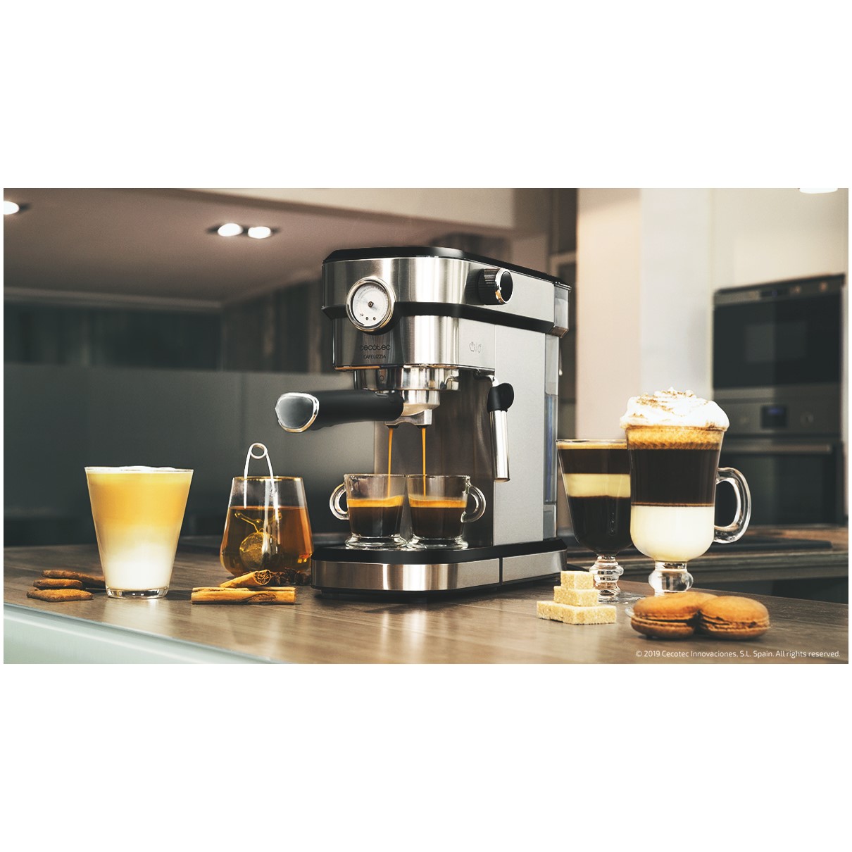 CAFETERA EXPRESSO CECOTEC CAFELIZZIA 790 STEEL PRO / 20 BARES / 1350W / 1.2L