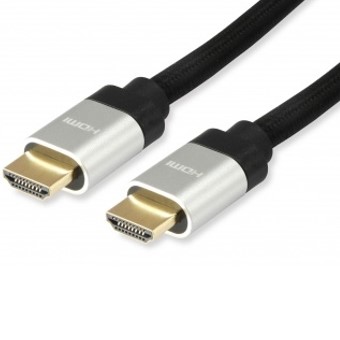CABLE HDMI EQUIP 2.1 ULTRA 8K HIGH SPEED CON ETHERNET MACHO-MACHO 1M NEGRO