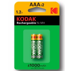 BLISTER PILAS KODAK RECARGABLES NI-MH AAA LR3 1000 MAH/ BLISTER 2 PILAS