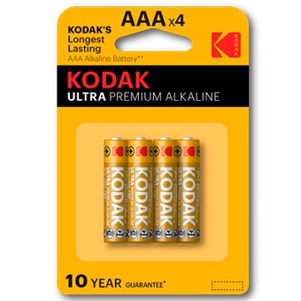 BLISTER PILAS KODAK ALCALINA ULTRA AAA LR3/ BLISTER 4 PILAS