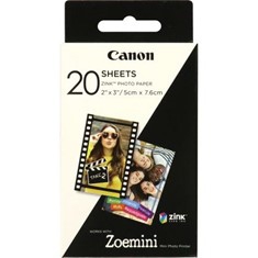 PAPEL FOTOGRAFICO CANON ZP-2030 20 HOJAS ZINK PARA ZOEMINI