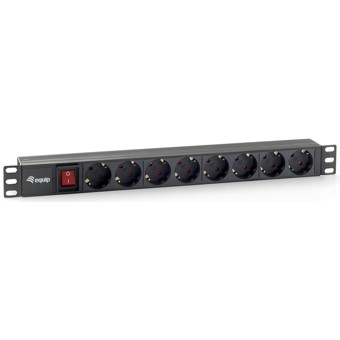 REGLETA EQUIP RACK 19" 1U 8 TOMAS 3500W INTERRUPTOR 1.8M